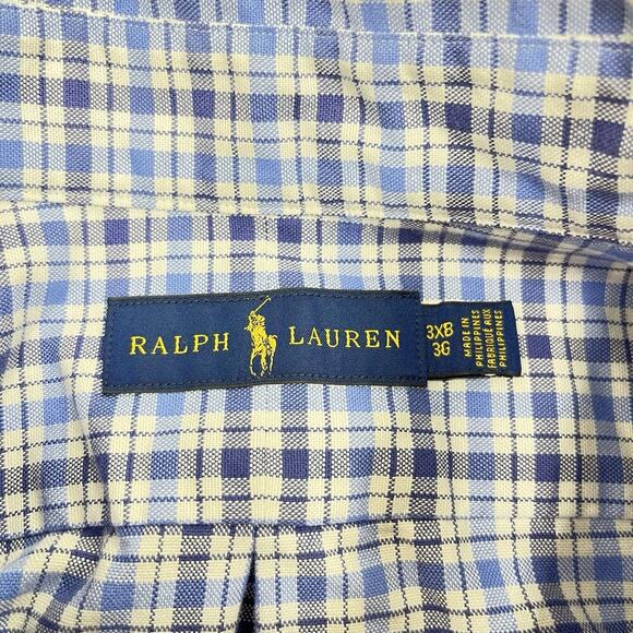 Polo Ralph Lauren Shirt Men's 3XB Big Colorful Plaid Button Down Flesh Pony - Picture 4 of 10